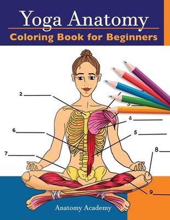 Yoga Anatomy Coloring Book for Beginners - cover