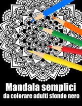 Mandala semplici da colorare adulti sfondo nero