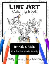 Line Art Coloring Book for Kids & Adults, Volume 3