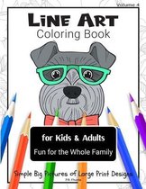 Line Art Coloring Book for Kids & Adults, Volume 4