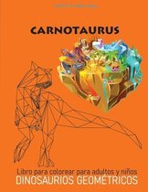 libro para colorear para adultos y ninos dinosaurios geometicos