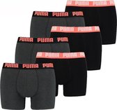 Puma Basic Boxershort 6-Pack Black/Grey/Red - Puma Boxershort Heren - Onderbroek Heren - Multipack - Maat L