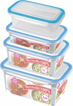 Diepvries/koelkast voedsel bewaarbakjes set van 12x stuks diverse formaten in 0.75 - 1.5 - 2 - 2.5 liter inhoud