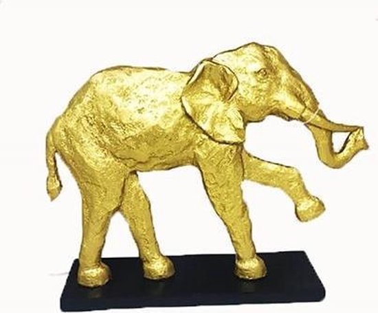 Olifant goud Decoratie/ beeld - keramisch prachtig