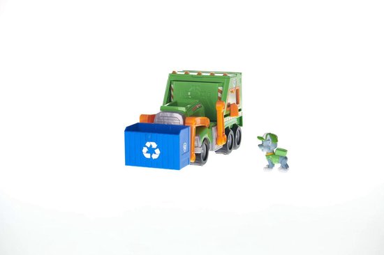 PAW Patrol, Camion de recyclage de Rocky avec figurine à collectionner