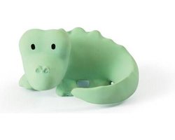 foto van Tikiri: MIJN EERSTE SAFARIDIERTJE / KROKODIL, in natuurlijk rubber, met belletje, met hangkaart, 0+