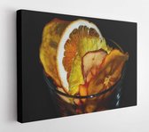 Onlinecanvas - Schilderij - Dried Fruits In A Glass. Blackground Art Horizontal Horizontal - Multicolor - 60 X 80 Cm