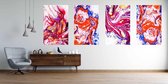 Colorful covers design set with textures. Closeup of the painting. Abstract bright hand painted background, fluid acrylic painting on canvas. Fragment of artwork. Modern art. - Modern Art Can