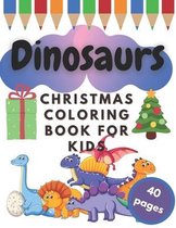 Dinosaurs Christmas Coloring Book for Kids