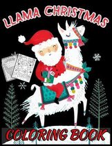 Llama Christmas Coloring Book