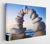 Onlinecanvas - Schilderij - Arch Gravel In The Evening Sun Ray Art Horizontal Horizontal - Multicolor - 60 X 80 Cm