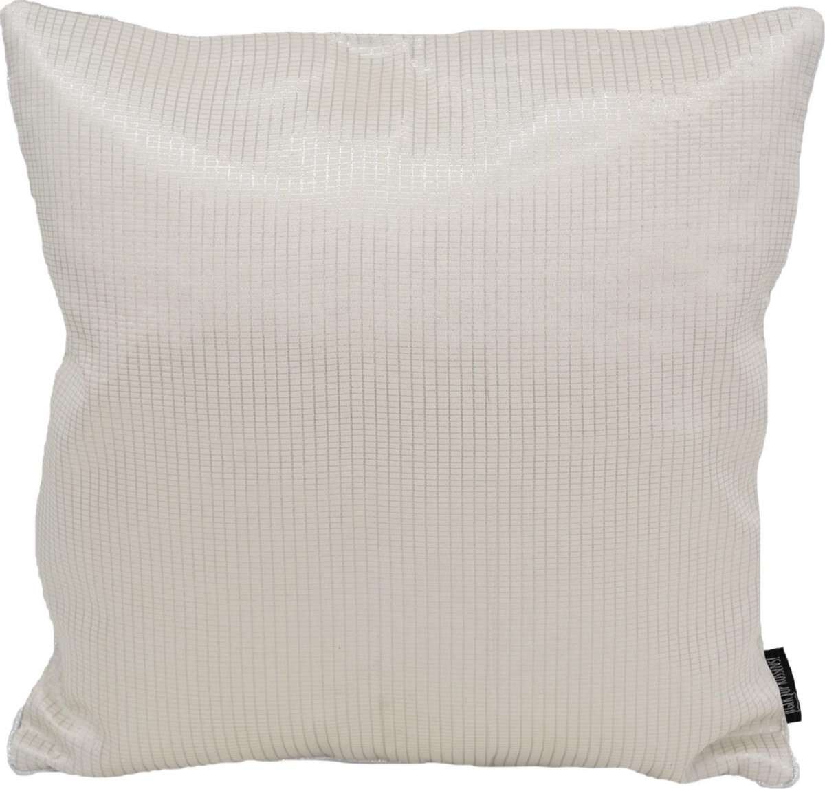 Gek op Kussens! Rohan Wit / Zilver Kussenhoes | Polyester / Metallic | 45 x 45 cm wit/zilver