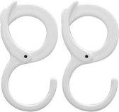 Handdoekhaak Set van 2 stuks- Zonder Boren -Badjas Theedoek Hanger Keuken Badkamer Handdoek Haakjes