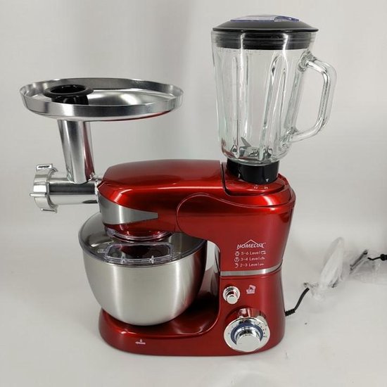 Homelux 3 in 1 keukenmachine 5 liter Rood. bol