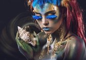Luxe Wanddecoratie - Fotokunst "Fantasy Beauty"- Hoogste kwaliteit Plexiglas - Blind Aluminium Ophangsysteem - 180 x 120 - Akoestisch en UV Werend