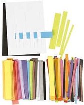 Papier weven set, b: 10+15+25+35 mm, l: 21 cm, , bloem, 1doos, A4
