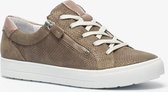 Hush Puppies leren dames croco sneakers - Bruin - Maat 38 - Echt leer - Uitneembare zool