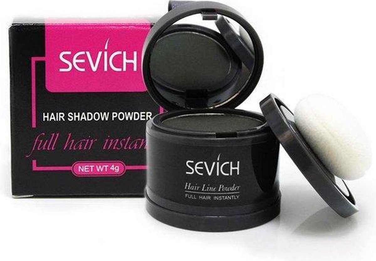 Haarpoeder -Volumepoeder - MEDIUM BRUIN - potje met spiegel - Haarlijnpoeder - Haarlijnpoeder - Haarverf - Haarverzorging - camouflage - Hair powder
