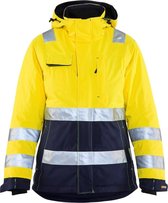 Blåkläder 4872-1987 Dames Winterjas High Vis Geel/Marineblauw maat XXL