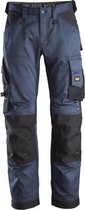 Snickers 6351 AllroundWork, Stretch Loose fit Werkbroek+ - Donker Blauw/Zwart - 100