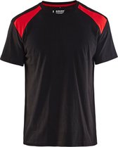 Blåkläder 3379-1042 T-shirt Bi-Colour Zwart/Rood maat XXL