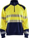 Blaklader Sweatshirt halve rits High Vis 3556-2528 - High Vis Geel/Marineblauw - XS