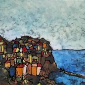 Atelier Axel Project222 - schilderij - cinque terre - Italie - 22x22cm