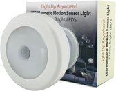 Led Magnetic Motion Sensor Licht - 6 Ultra- Bright Led's / Wandlicht / Wandlamp -Bewegingssensor Draadloze Wandlamp Wit -Batterij Magnetisch Led wandlampje