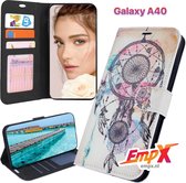 EmpX.nl Galaxy A40 Print (Dromenvanger) Boekhoesje | Portemonnee Book Case voor Samsung Galaxy A40 met Print (Dromenvanger) | Met Multi Stand Functie | Kaarthouder Card Case Galaxy