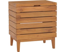 vidaXL - Wasmand - 40x30x45 - cm - massief - teakhout