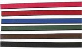 Band van imitatie leer, b: 10 mm, dikte 3 mm, diverse kleuren, 6x1m