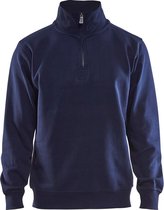 Blaklader Sweatshirt Jersey 1/2 rits 3365-1048 - Marineblauw - L