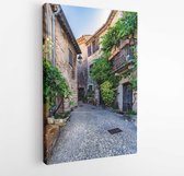 Onlinecanvas - Schilderij - Saint Paul De Vence Old Town France Art Canvas-vertical Vertical - Multicolor - 40 X 30 Cm