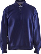 Blåkläder 3370-1158 Polo Sweatshirt Marineblauw maat XL