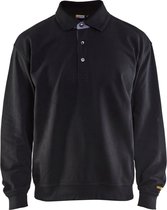 Blåkläder 3370-1158 Polo Sweatshirt Zwart maat L