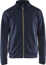 Blåkläder 3362-2526 Service Sweatshirt met rits Donkerblauw/Geel maat XL