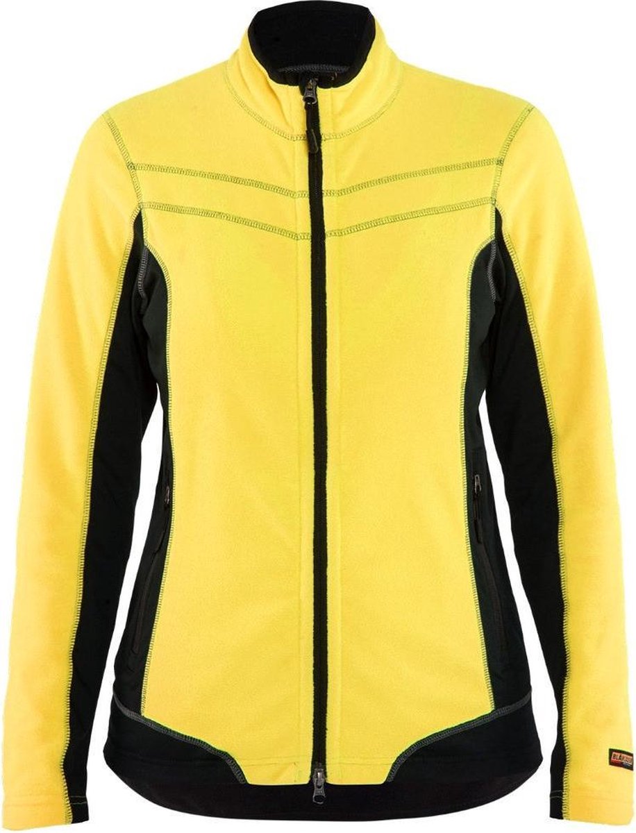 Blåkläder 4924-1010 Dames Microfleecevest Geel/Zwart maat S