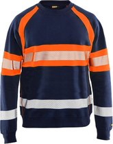 Blaklader Sweater High Vis 3359-1158 - Marineblauw/Oranje - XL