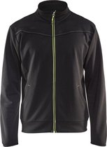 Blaklader Service sweatshirt met rits 3362-2526 - Zwart/High Vis Geel - L