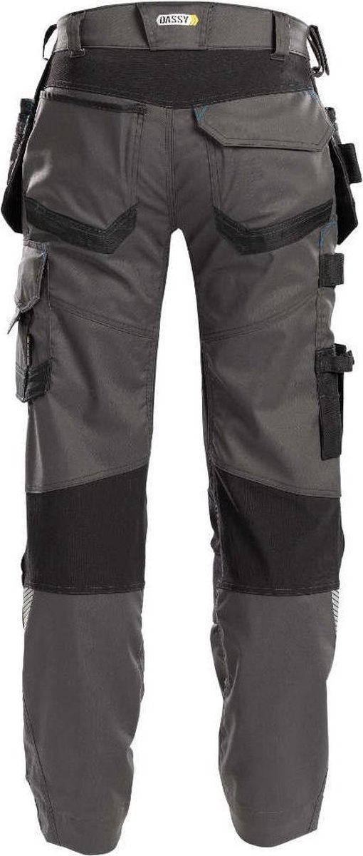 noir Dassy flux de travail 200975 Pantalon avec Stretch multi-poches & genou poches 