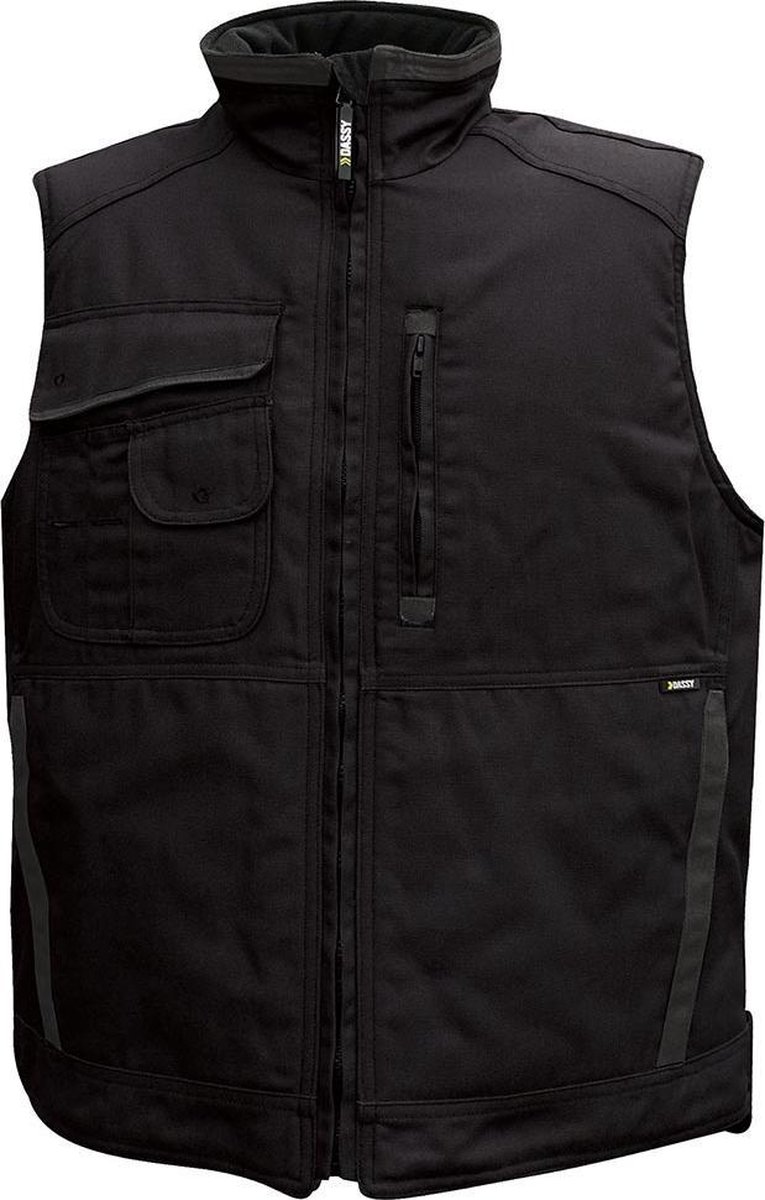 Dassy Wayne Canvas bodywarmer 350087 /Antracietgrijs Zwart