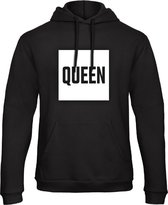 King / Queen Hoodie Blok (Queen - Maat L) | Koppel Cadeau | Valentijn Cadeautje voor hem & haar