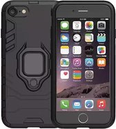 iPhone 8 hoesje Armor Case Zwart Kickstand Ring shock proof magneet