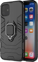 iPhone 12 Pro Max hoesje Armor Case Zwart Kickstand Ring shock proof apple magneet