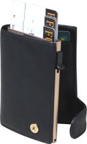 Tony Perotti Furbo RFID Creditcardhouder met papier- en kleingeldvak - Zwart