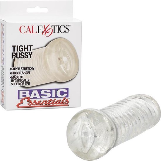 Calexotics Basic Essentials Tight Pussy masturbator, helder, geribbeld.