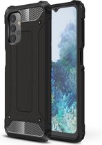 Armor Hybrid Back Cover - Samsung Galaxy A32 5G Hoesje - Zwart