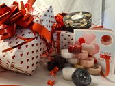 Yankee candle ginko waxinelichtjes 12 stuks met diverse geuren en een luxe waxine licht houder van glas in een Geschenkset met kaartje | Yankee candle Valentine Day giftbox | Ontdek geurkaarsen set voor geliefde tijdens Valentijn!