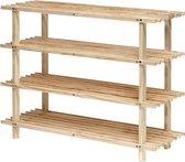 Schoenenrek hout/bamboe - 4 laags - Schoenenkast opvouwbaar