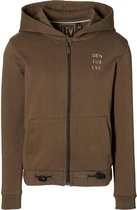 Levv hooded cardigan Mees olijf groen voor jongens - maat 176